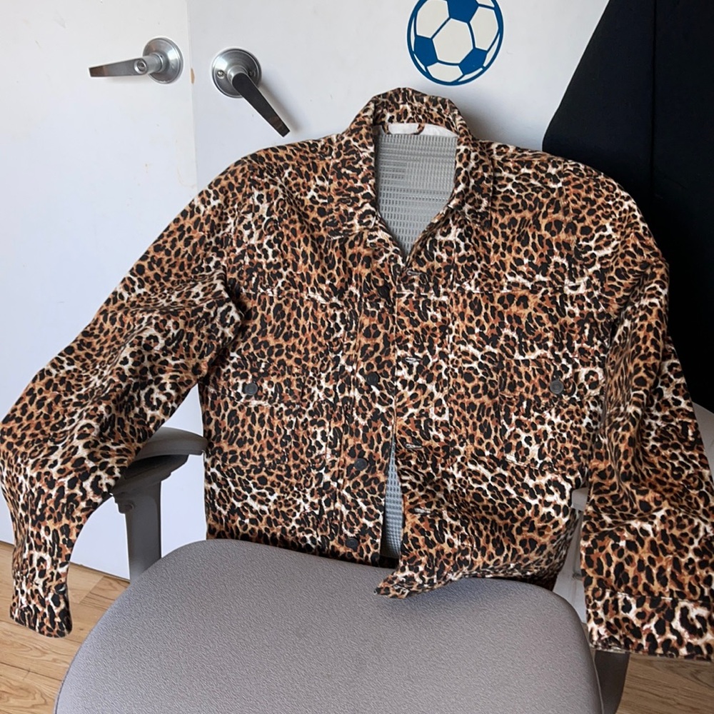 ASOS animal print Jean jacket